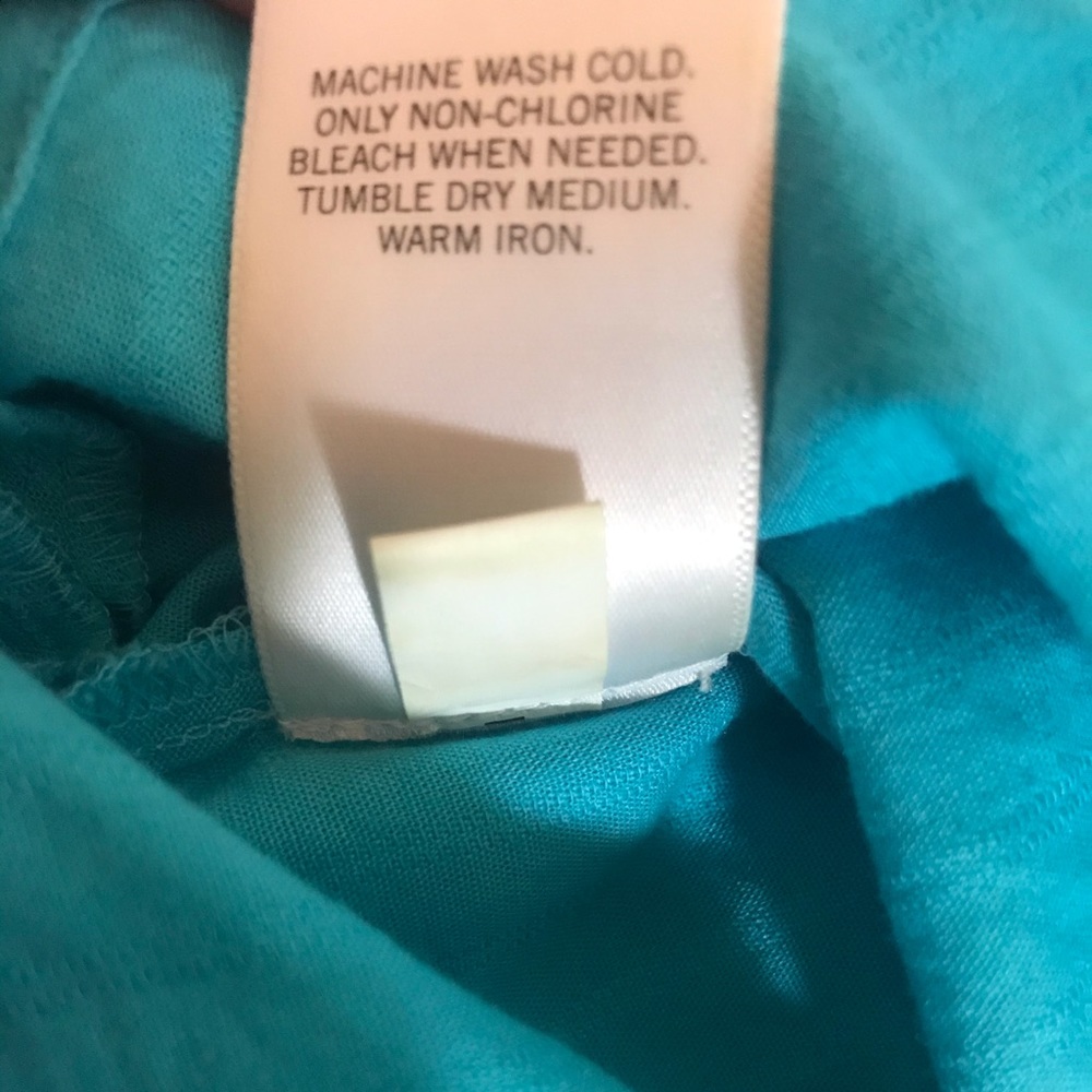 Banana Republic PM Embroidered Turquoise Top NWOT - Picture 6 of 7
